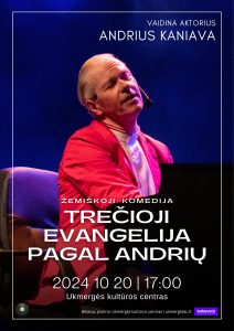 Andrius Kaniava – Žemiškoji komedija „Trečioji Evangelija pagal Andrių“ @ Ukmergės kultūros centras