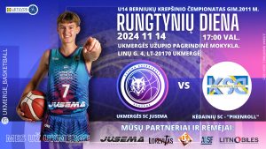 U14 berniukų krepšinio čempionatas Ukmergės SC Jusema - Kėdainių SC "Pikenroll" @ Ukmergės Užupio pagr. mokykla