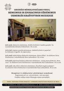 Popieriaus karpinių edukacinis užsiėmimas - senųjų amatų dirbtuvės "Metų ratas" @ Ukmergės kraštotyros muziejus