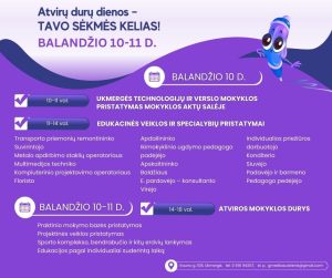 Atvirų durų dienos Ukmergės technologijų ir verslo mokykloje @ Ukmergės technologijų ir verslo mokykla