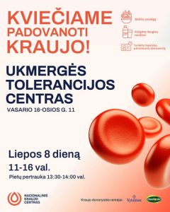 Kraujo donorystės akcija @ Ukmergės tolerancijos centras