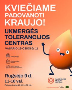 Kraujo donorystės akcija @ Ukmergės tolerancijos centras
