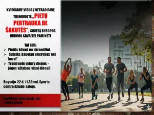 Netradicinė treniruotė "Pietų pertrauka be šakutės" @ Ukmergės sporto centras
