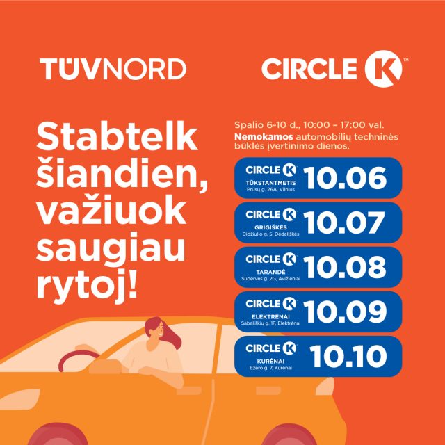 CIRCLE K ir TUV NORD akcija