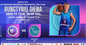 U13 berniukų krepšinio čempionatas: Ukmergės SC Jusema vs Kretingos KM @ Ukmergės Užupio pagr. mokykla