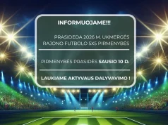 Prasideda 2026 m. Ukmergės rajono futbolo 5×5 pirmenybės