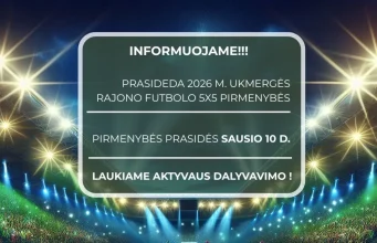 Prasideda 2026 m. Ukmergės rajono futbolo 5×5 pirmenybės