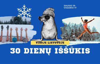 30 dienų ledinės eketės iššūkis prasideda naktinėmis maudynėmis sausio 18-ąją