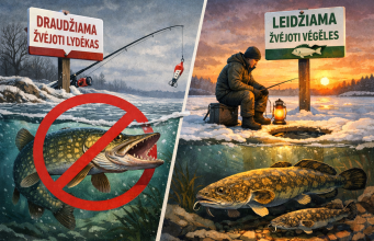 Nuo vasario 1 d. draudžiama žvejoti lydekas, leidžiama vėgėlių žvejyba