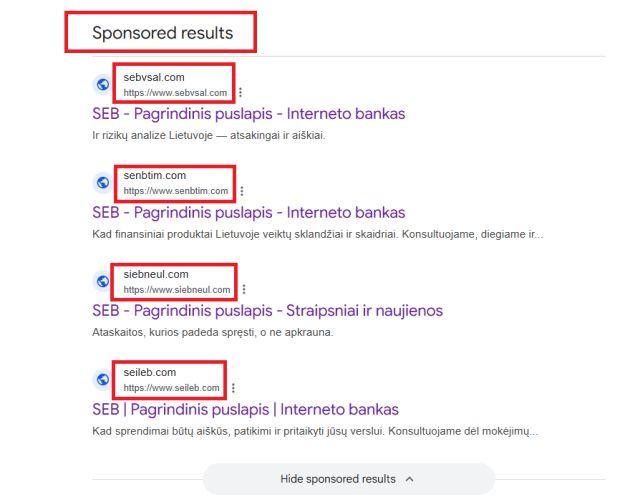 Sukčiai imituoja svetaines