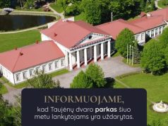Dėl stiprios audros laikinai uždaromas Taujėnų dvaro parkas