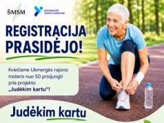 UKMERGĖJE PRASIDEDA REGISTRACIJA Į PROJEKTĄ „JUDĖKIM KARTU“