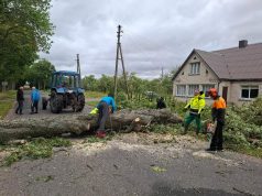 Lyduokių seniūnija susitelkė po stiprios audros