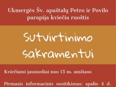 Ukmergės Šv. apaštalų Petro ir Povilo parapija kviečia ruoštis sakramentams