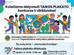 Ukmergės LIONS klubas kviečia moksleivius dalyvauti „Taikos plakato“ konkurse
