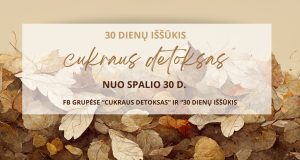 Nuo spalio 30 d. cukraus detokso iššūkis: žada sumažėjusį svorį ir geresnę savijautą