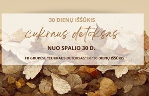 Nuo spalio 30 d. cukraus detokso iššūkis: žada sumažėjusį svorį ir geresnę savijautą