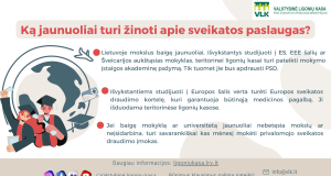 Baigę mokyklą, nepamirškite pasirūpinti sveikatos draudimu