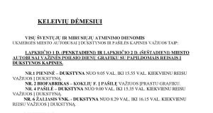 Ukmergės miesto ir priemiestinių autobusų grafikas Visų šventųjų ir mirusiųjų atminimo dienomis