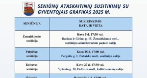 Seniūnų ataskaitinių susitikimų su gyventojais grafikas