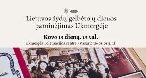 Kviečiame į popietę, skirta kovo 15-ąjai – Lietuvos žydų gelbėtojų dienai paminėti