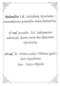 Susitaikinimo pamaldos @ Šv. apaštalų Petro ir Povilo bažnyčia