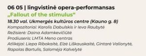 Lingvistinė opera-performansas "Fallout of the stimulus" @ Ukmergės kultūros centras