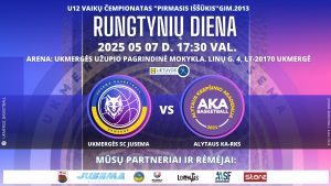 U12 vaikų krepšinio čempionatas: Ukmergės SC Jusema vs Alytaus KA-RKS @ Ukmergės Užupio pagr. mokykla