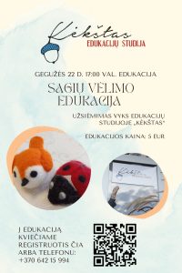Sagių vėlimo edukacija @ Ukmergės kultūros centras, edukacijų studija „Kėkštas“
