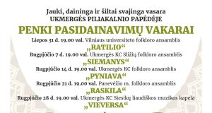 Penki pasidainavimų vakarai