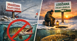 Nuo vasario 1 d. draudžiama žvejoti lydekas, leidžiama vėgėlių žvejyba