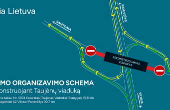 „Via Lietuva“ atnaujins virš automagistralės Vilnius–Panevėžys einantį Taujėnų viaduką
