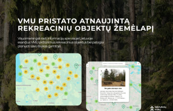 VMU pristato atnaujintą rekreacinių objektų žemėlapį: patogesnis planavimas ir daugiau galimybių lankytojams