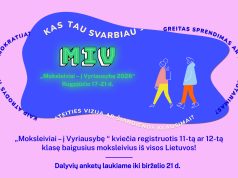Projektas „Moksleiviai – į Vyriausybę“ kviečia rinktis į XVIII moksleivių ministrų kabinetą