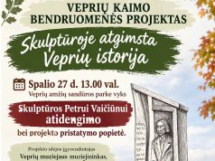 Vepriuose bus atidengta Viktoro Žentelio skulptūra Petrui Vaičiūnui